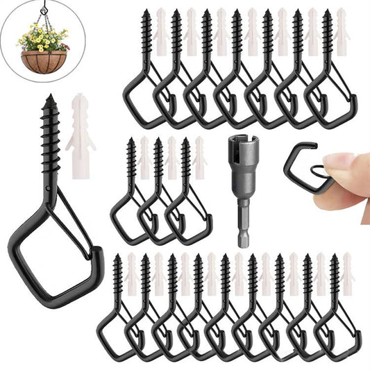 Windproof & Rust-Resistant🔧Safety Screw Durable Metal Ceiling Hook