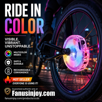 ⏳️Begränsad tid 50% rabatt！💡🚴‍♀️Ett måste för cykelentusiaster!🌃Lys upp natten 🚴 Färgglatt cykelnavljus