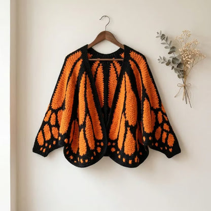 Monarkfjärilskofta – Handgjort statement-plagg 🦋
