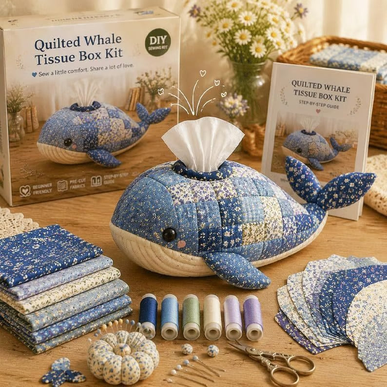 🧵 Vadderad näsduksask med havsdjur DIY-kit💖✨3% rabattkod: NOR3