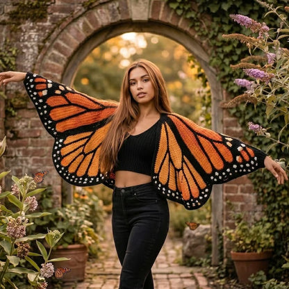 Monarkfjärilskofta – Handgjort statement-plagg 🦋