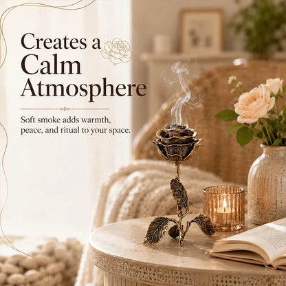 🌹💕 Rökelsekar i vintagestil med rosor – En omtänksam present för meditations- och avslappningsälskare ✨🕯️