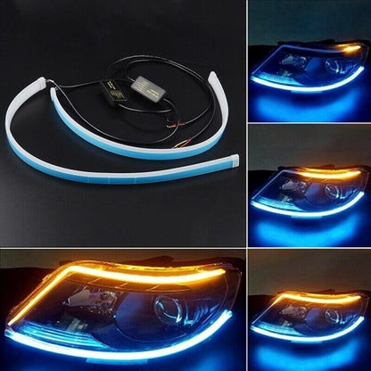 📢📢50 % RABATT !! ⏰2 st/flexibel bil LED Flow🔥typ automatisk signallampa✨3% rabattkod: NOR3