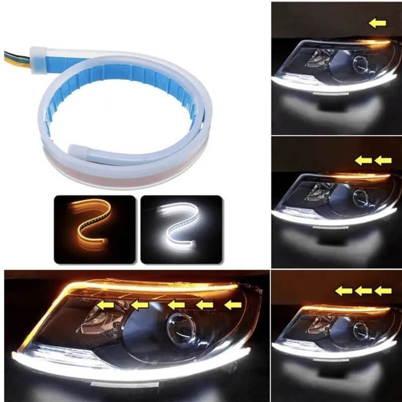 📢📢50 % RABATT !! ⏰2 st/flexibel bil LED Flow🔥typ automatisk signallampa✨3% rabattkod: NOR3