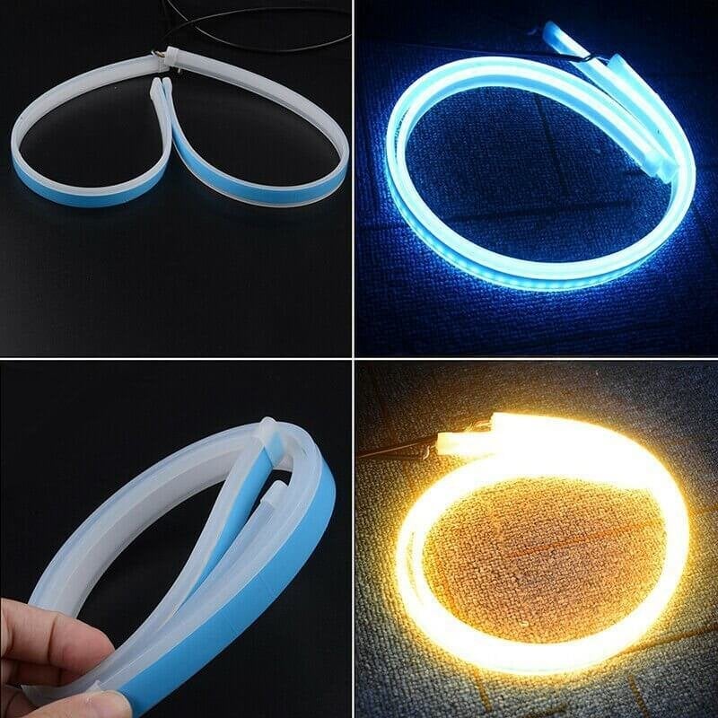 📢📢50 % RABATT !! ⏰2 st/flexibel bil LED Flow🔥typ automatisk signallampa✨3% rabattkod: NOR3