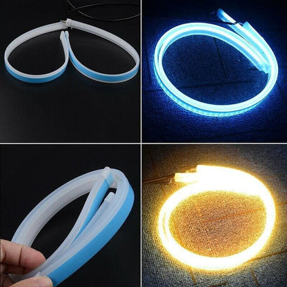 📢📢50 % RABATT !! ⏰2 st/flexibel bil LED Flow🔥typ automatisk signallampa✨3% rabattkod: NOR3