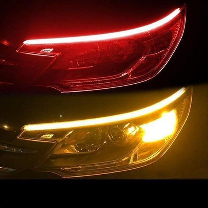 📢📢50 % RABATT !! ⏰2 st/flexibel bil LED Flow🔥typ automatisk signallampa✨3% rabattkod: NOR3