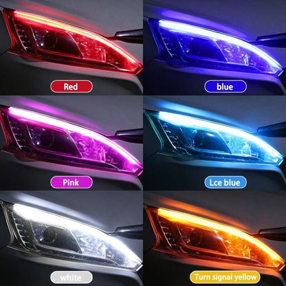 📢📢50 % RABATT !! ⏰2 st/flexibel bil LED Flow🔥typ automatisk signallampa✨3% rabattkod: NOR3