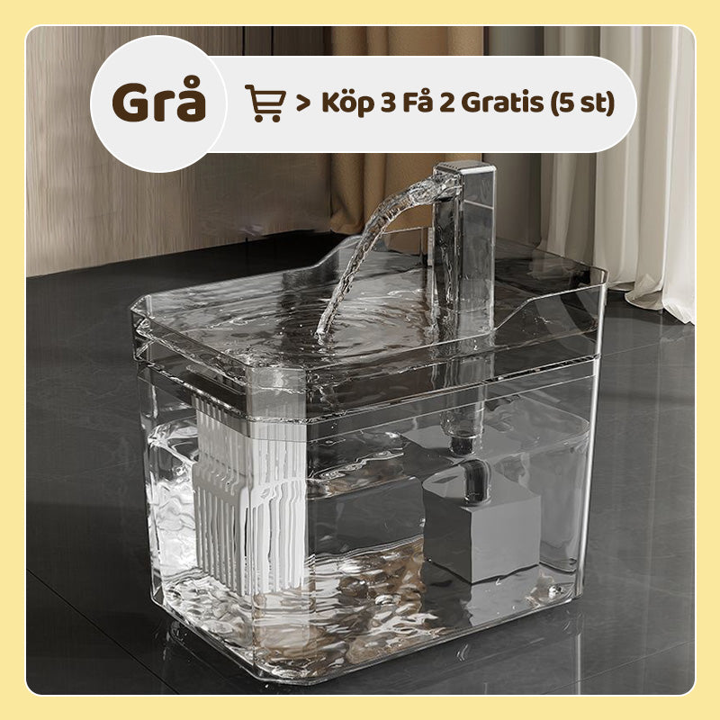 Automatisk dricksfontän för katt