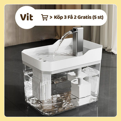 Automatisk dricksfontän för katt