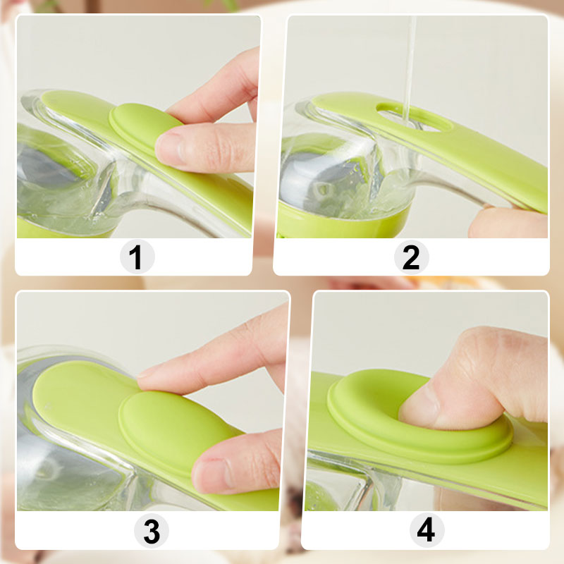 Husdjur badborste med långt handtag och schampo doserare