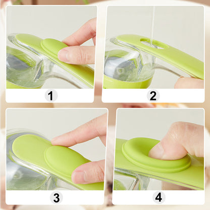 Husdjur badborste med långt handtag och schampo doserare