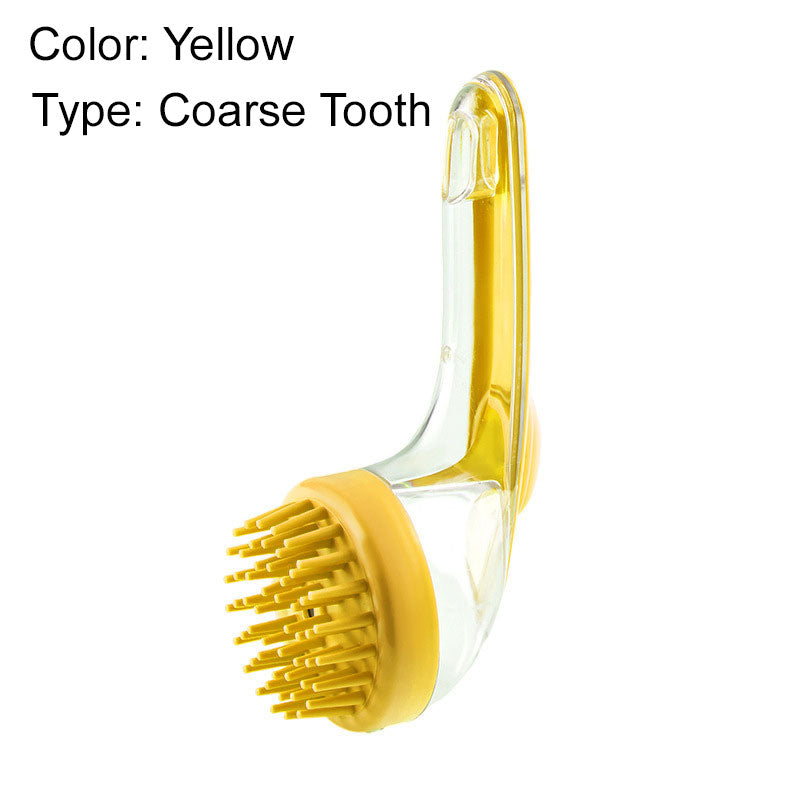 Husdjur badborste med långt handtag och schampo doserare