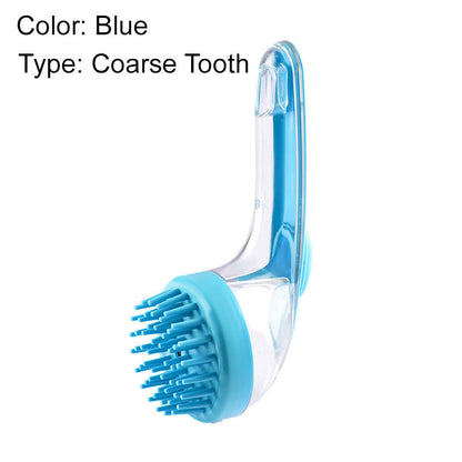 Husdjur badborste med långt handtag och schampo doserare