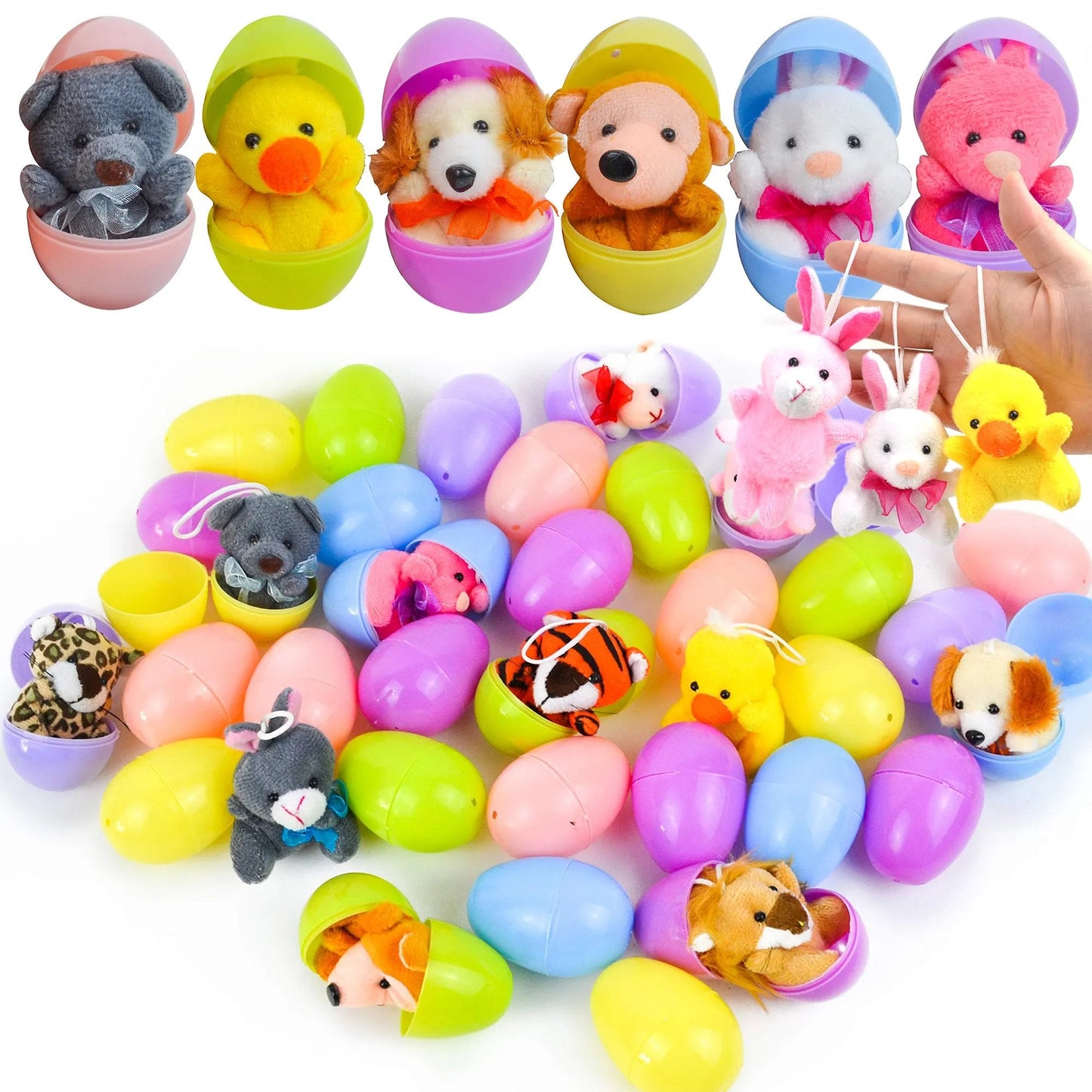 🐣🐰Förfyllda påskägg, fyllda med plyschdjurleksaker