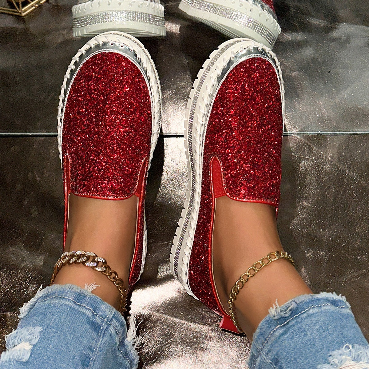 Bekväma slip-on-skor för kvinnor