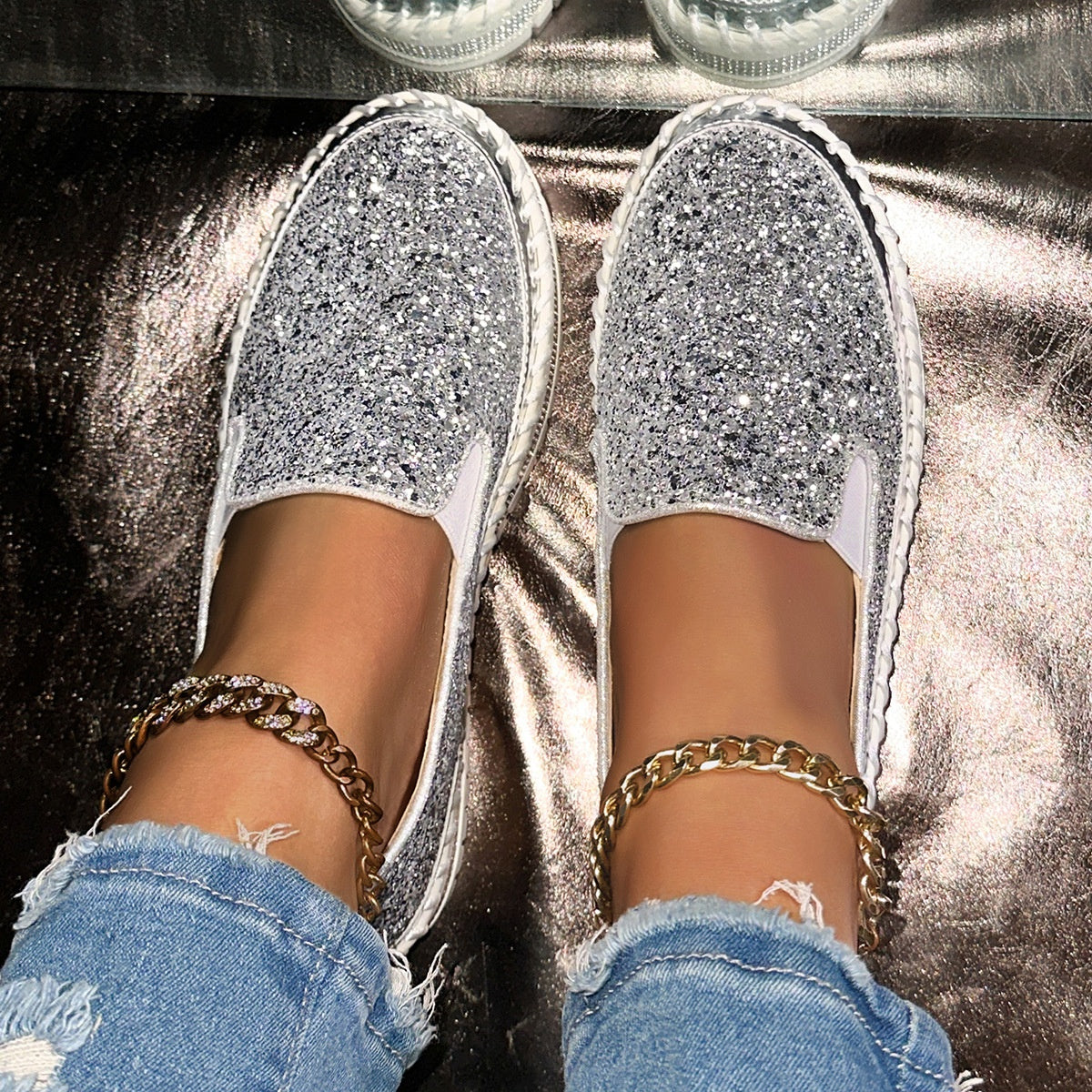 Bekväma slip-on-skor för kvinnor