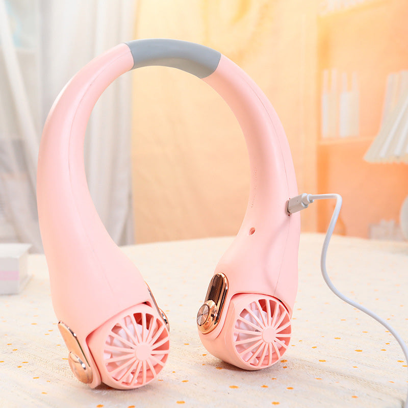 ❄️✨3% rabattkod: NOR3💐Neck luftkonditioneringsfläkt – Ultratyst, 360° roterande, 3 hastigheter. Handsfree-kylning, långt batteri. Sommarnödvändigt!
