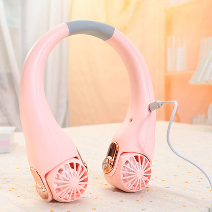 ❄️✨3% rabattkod: NOR3💐Neck luftkonditioneringsfläkt – Ultratyst, 360° roterande, 3 hastigheter. Handsfree-kylning, långt batteri. Sommarnödvändigt!