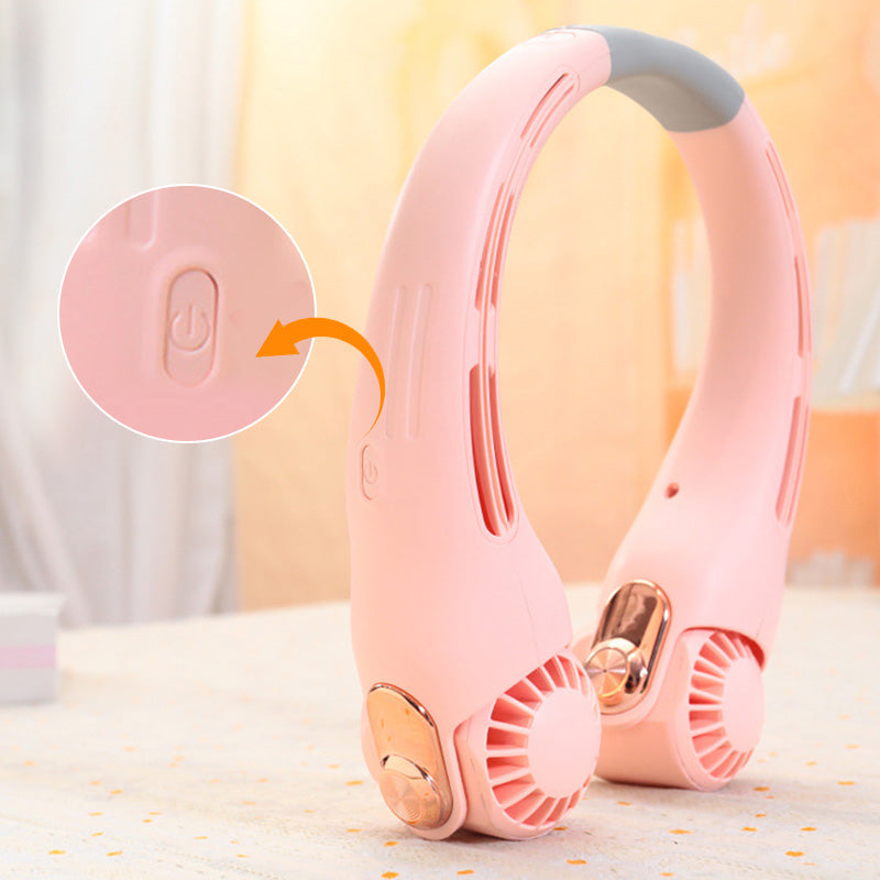 ❄️✨3% rabattkod: NOR3💐Neck luftkonditioneringsfläkt – Ultratyst, 360° roterande, 3 hastigheter. Handsfree-kylning, långt batteri. Sommarnödvändigt!
