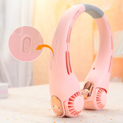 ❄️✨3% rabattkod: NOR3💐Neck luftkonditioneringsfläkt – Ultratyst, 360° roterande, 3 hastigheter. Handsfree-kylning, långt batteri. Sommarnödvändigt!