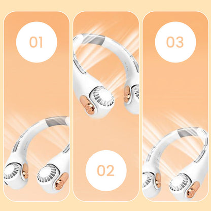 ❄️✨3% rabattkod: NOR3💐Neck luftkonditioneringsfläkt – Ultratyst, 360° roterande, 3 hastigheter. Handsfree-kylning, långt batteri. Sommarnödvändigt!