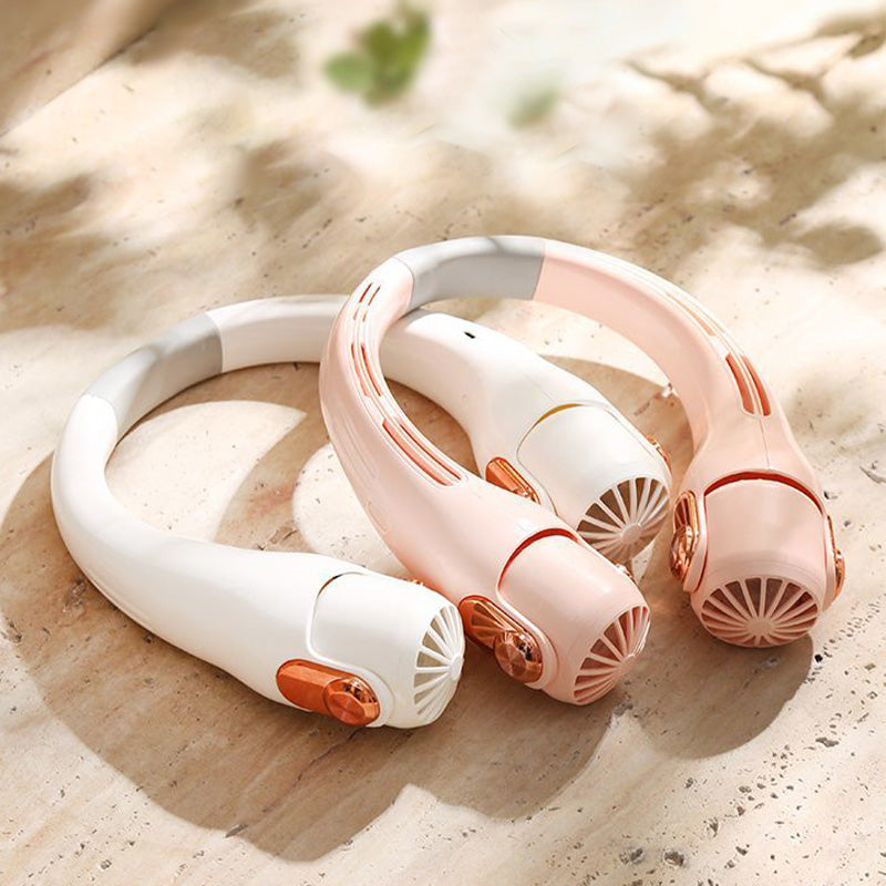 ❄️✨3% rabattkod: NOR3💐Neck luftkonditioneringsfläkt – Ultratyst, 360° roterande, 3 hastigheter. Handsfree-kylning, långt batteri. Sommarnödvändigt!