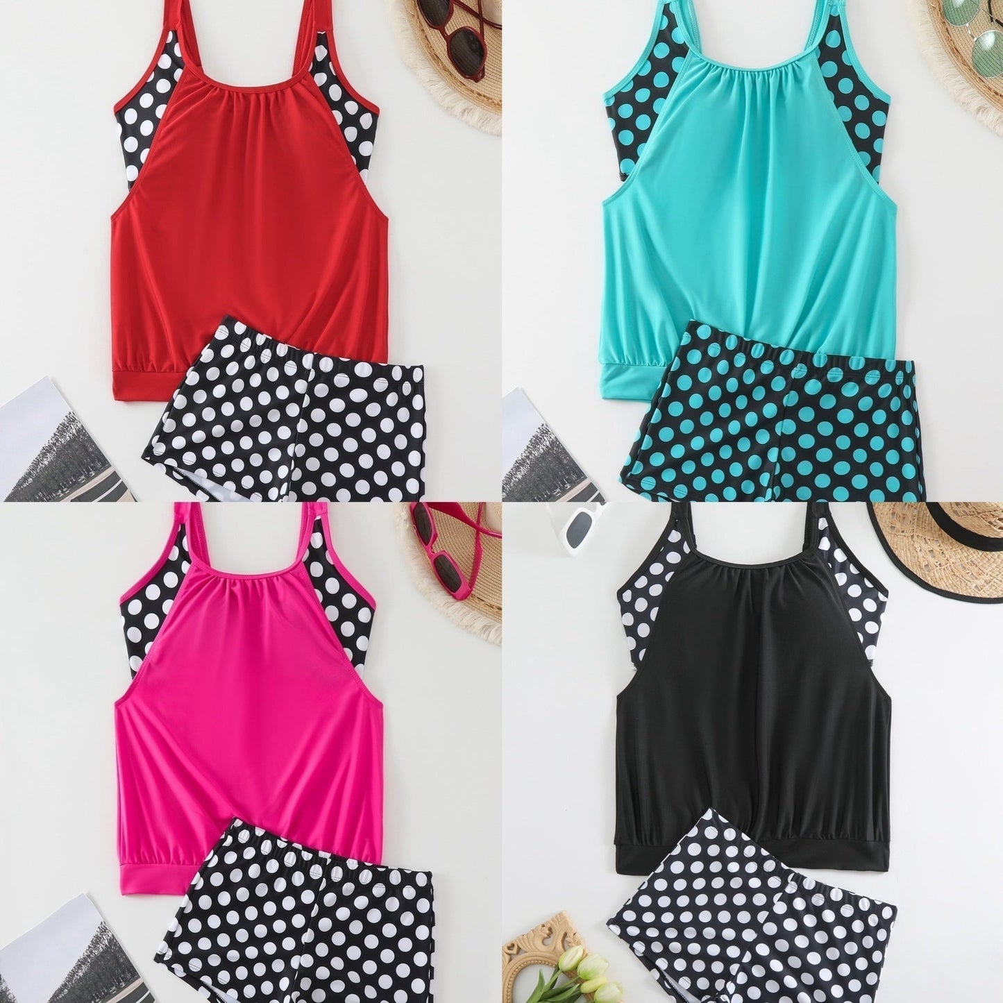 🥳SUMMER HOT SALE🥳💞50K+ SOLD!💥50% OFF! 🔥Women’s Polka Dot Two-Piece Swimsuit – Flattering Fit & Chic Summer Style 🌊✨
