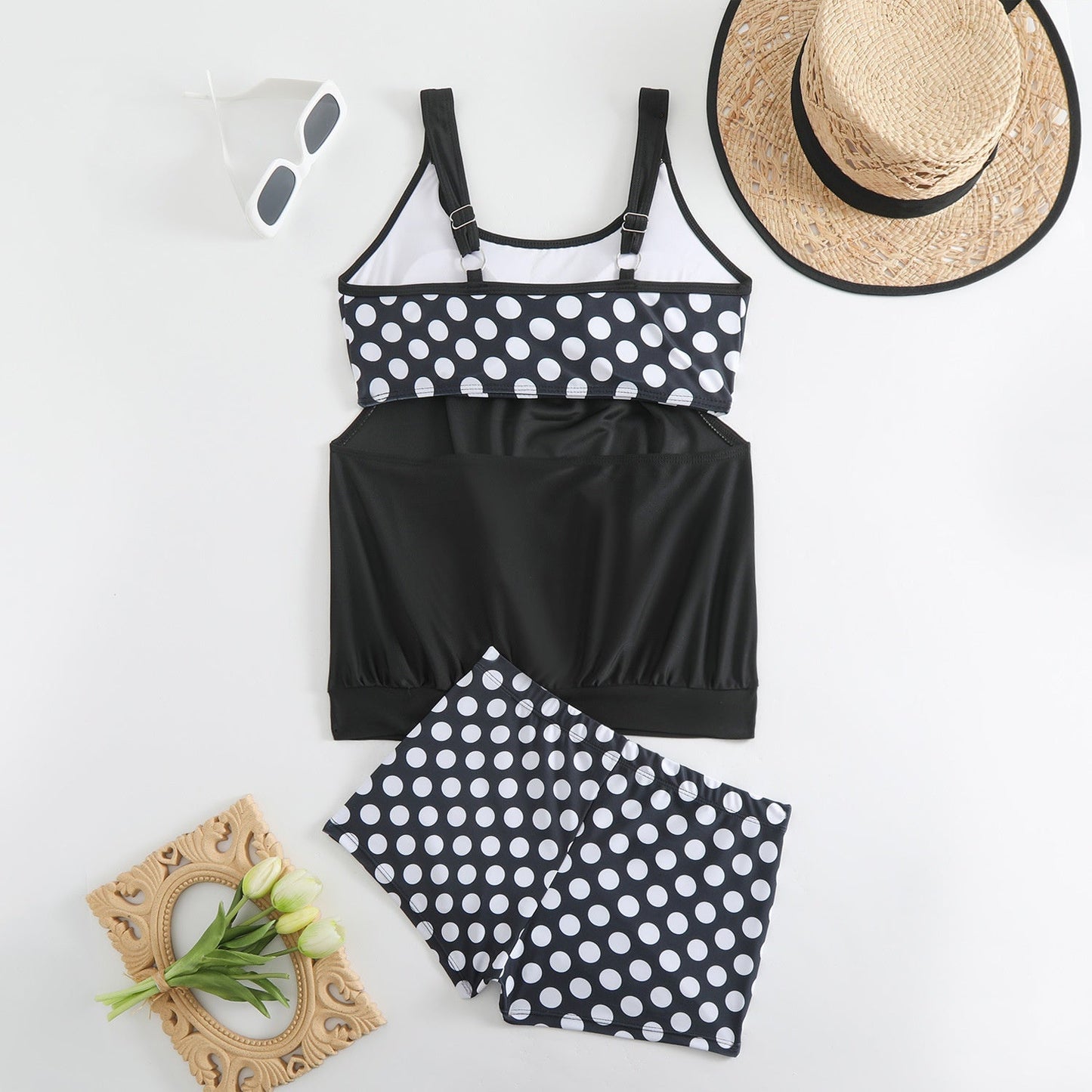 🥳SUMMER HOT SALE🥳💞50K+ SOLD!💥50% OFF! 🔥Women’s Polka Dot Two-Piece Swimsuit – Flattering Fit & Chic Summer Style 🌊✨