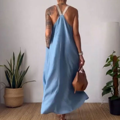 Köp 2 - få 5% rabatt (fraktfritt)Avslappnad, trendig bandklänning med lös passform för kvinnor