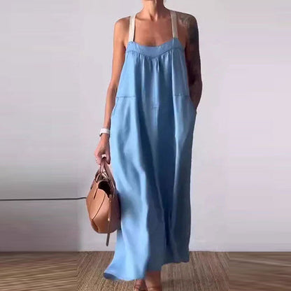 Köp 2 - få 5% rabatt (fraktfritt)Avslappnad, trendig bandklänning med lös passform för kvinnor