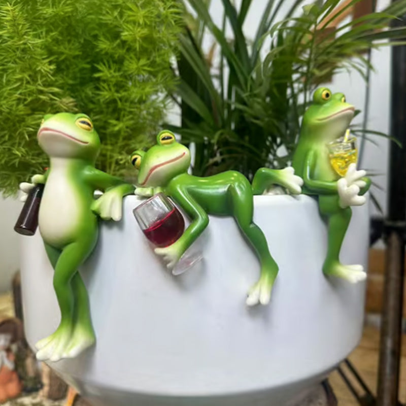 Grodfigurer i miniatyr Växtdekorationer