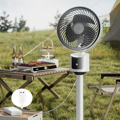 ⚡ 50% REA - TIDBEGRÄNSAT ERBJUDANDE! ⏱️Tröstlös golvfläkt med luftflöde och energibesparing, drivs via USB🍃
