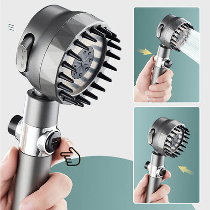 Högtrycksdusch med massageborste