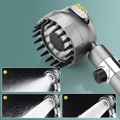 Högtrycksdusch med massageborste