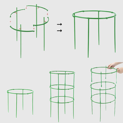 Avtagbart växtställ med stödpinnar för växter, blommor och frukter