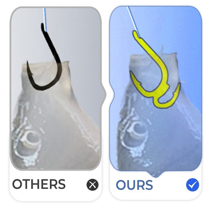 Klassiska vassa dubbla fiskekrokar