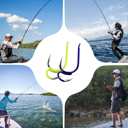 Klassiska vassa dubbla fiskekrokar