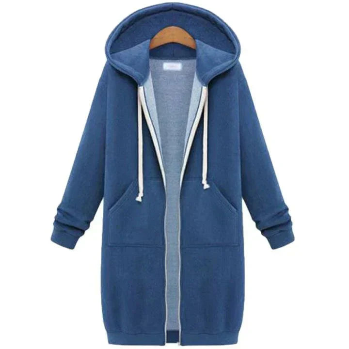 🚚 SPARA FRAKT: Köp 2 stk!🌸Lång sweatshirt med huva för kvinnor
