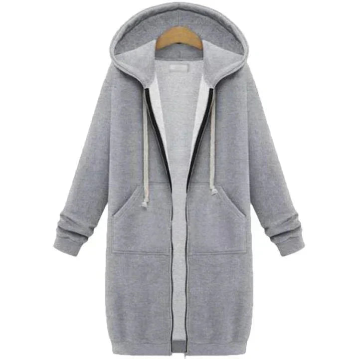 🚚 SPARA FRAKT: Köp 2 stk!🌸Lång sweatshirt med huva för kvinnor