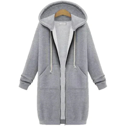 🚚 SPARA FRAKT: Köp 2 stk!🌸Lång sweatshirt med huva för kvinnor