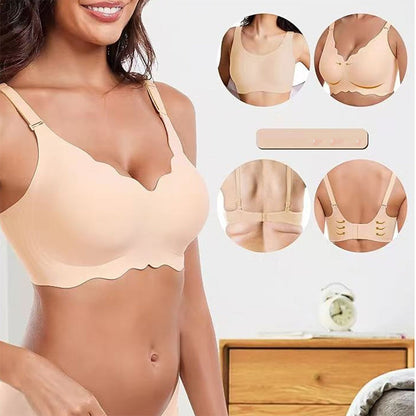 ✨1+1 gratis💥Djup V-ringad push-up-bh utan bygel