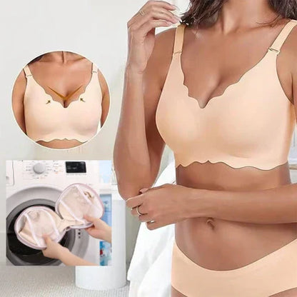 ✨1+1 gratis💥Djup V-ringad push-up-bh utan bygel
