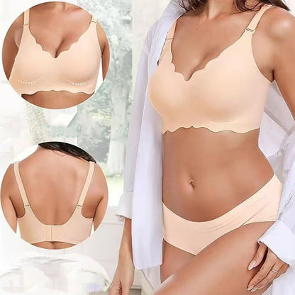 ✨1+1 gratis💥Djup V-ringad push-up-bh utan bygel