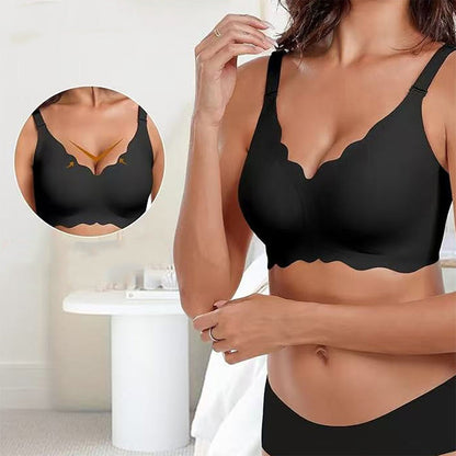 ✨1+1 gratis💥Djup V-ringad push-up-bh utan bygel