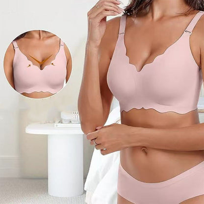 ✨1+1 gratis💥Djup V-ringad push-up-bh utan bygel