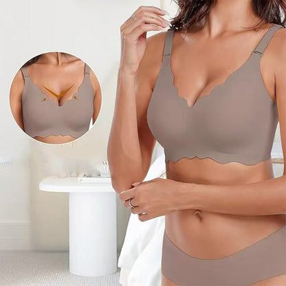 ✨1+1 gratis💥Djup V-ringad push-up-bh utan bygel