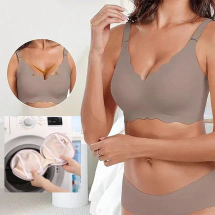 ✨1+1 gratis💥Djup V-ringad push-up-bh utan bygel