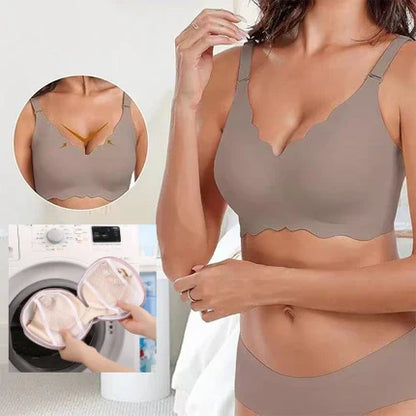 ✨1+1 gratis💥Djup V-ringad push-up-bh utan bygel