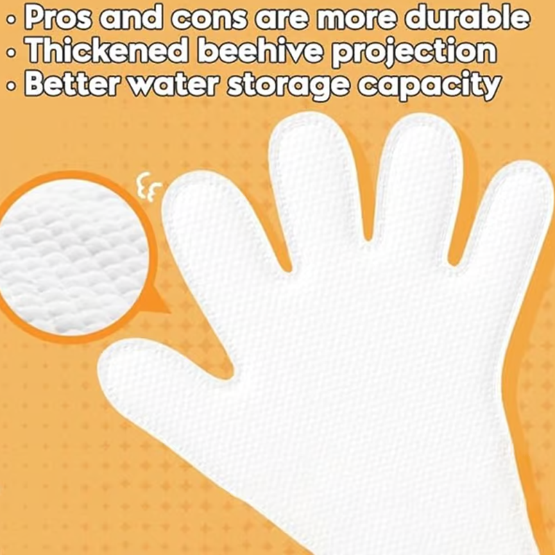 🔥Rinse-Free Dog Shampoo Mitts – Hypoallergenic Pet Bath Wipes, 6 Packs